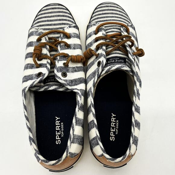 Sperry Shoes Womens 11M Seacoast Multi Stripe Top Sider Cross Hatch Beachcore - Picture 5 of 8